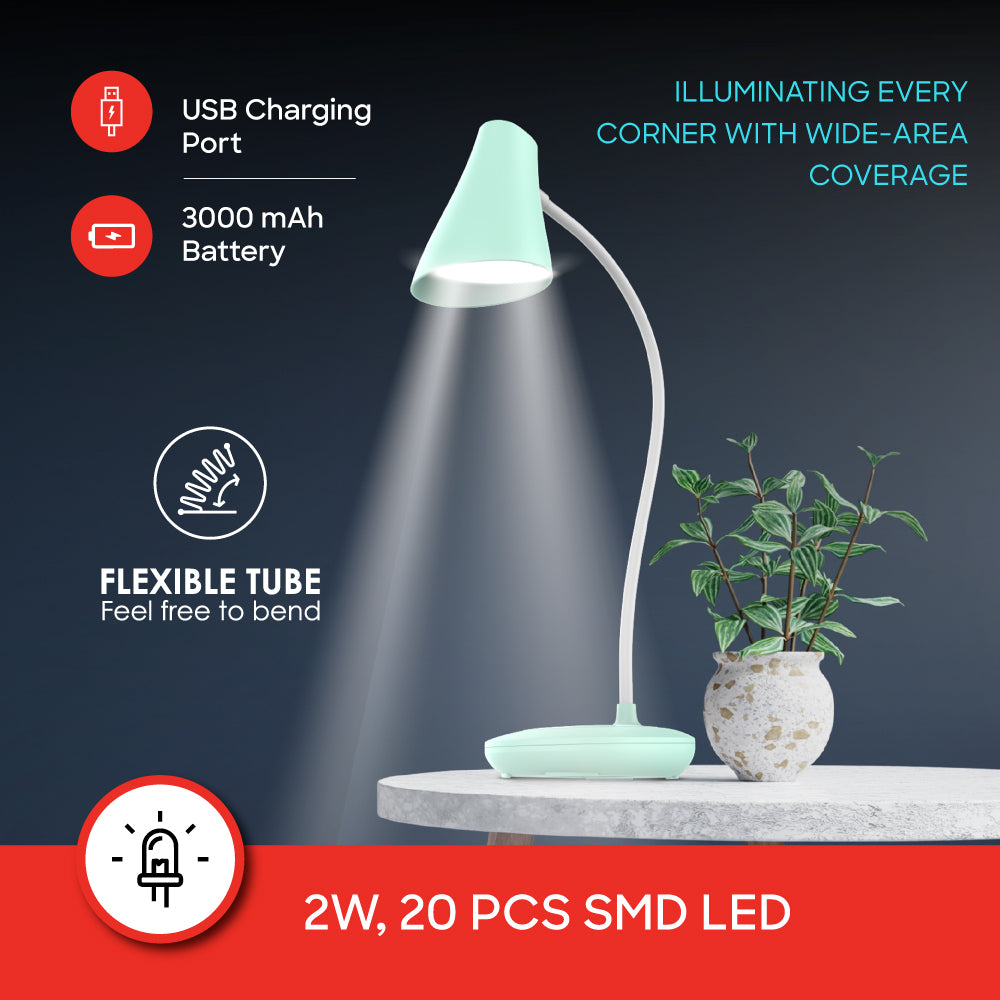 Sanford Rechargeable LED Desk Lamp with 6 Hours Working Time and Touch Control | SF3801DL - buysanford